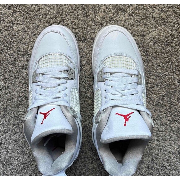Nike Air Jordan 4 Retro White Oreo Size 5 Youth (Size 6.5 Women's) - Picture 7 of 9